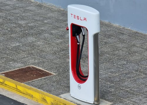 A single Tesla Powerwall unit installed.