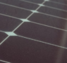 Close-up view of a residential solar panel.