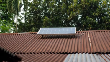 Residential rooftop solar panel system installed on a home roof.